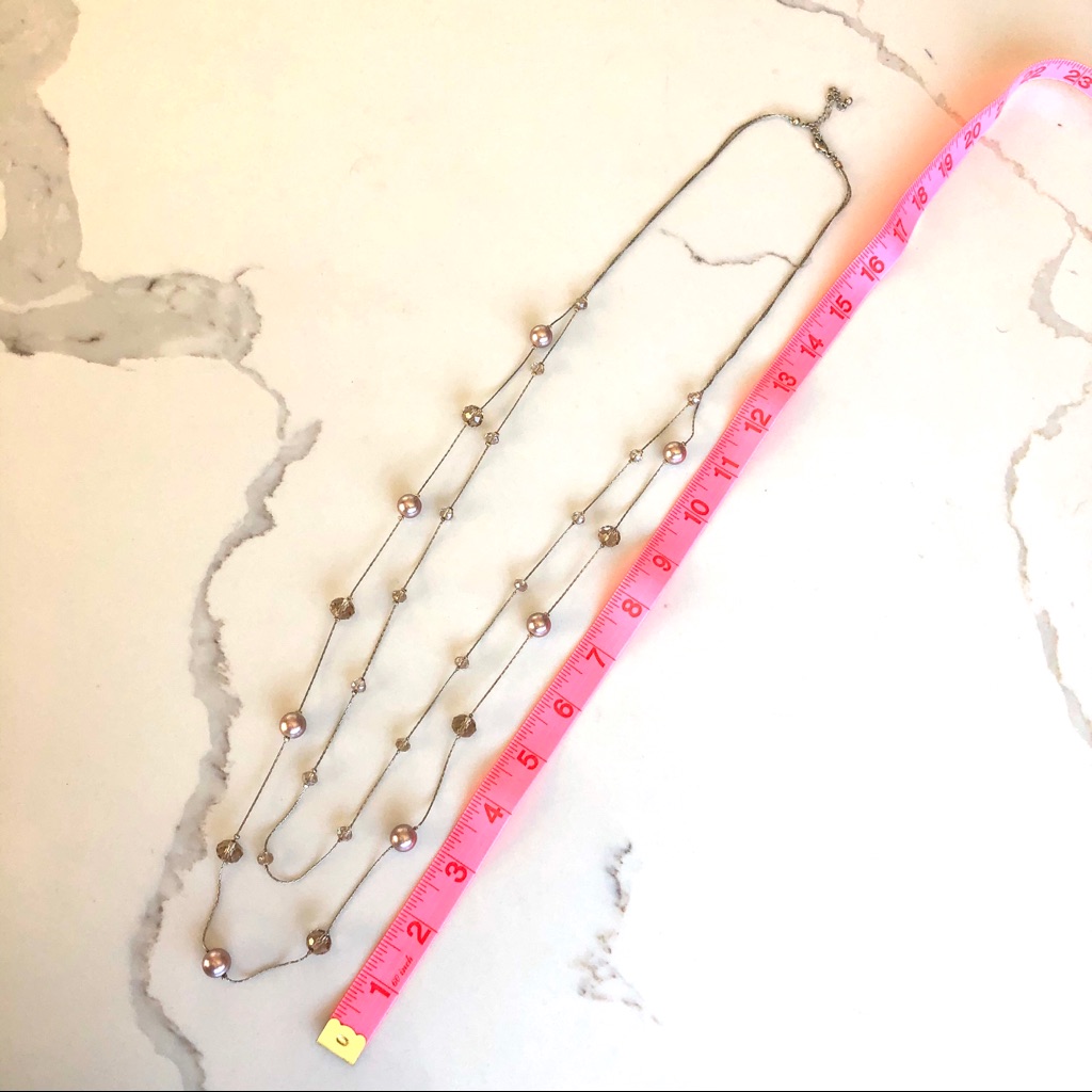 Old Navy Pearl Necklace Light Pink 8$